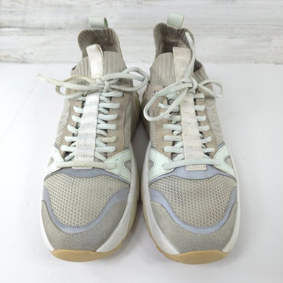 MK MICHAEL KORS LUCAS SNEAKERS Shoes MEN'S Size 10 M Lace Up GRAY Athletic SHOES - Picture 4 of 16